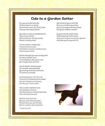 Ode to a Gordon Setter