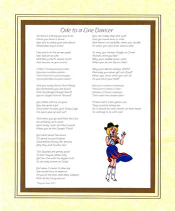 Ode to a Female Line Dancer