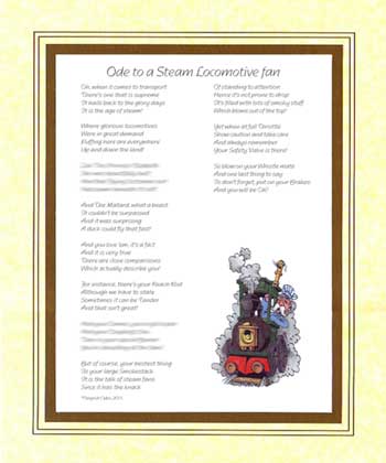 Ode to a Steam Locomotive Fan